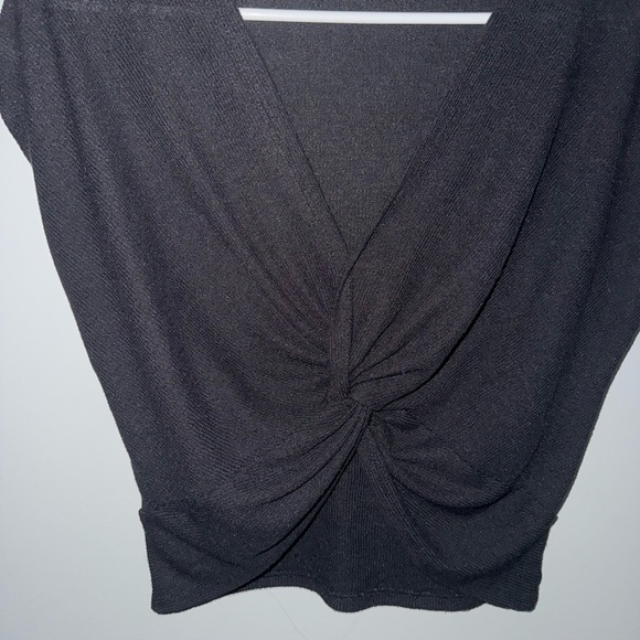 Zara Black Knotted Front Blouse - Picture 4 of 4